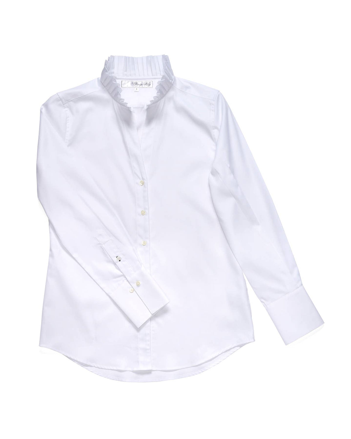 Claridge + King - The Pleated League Blouse in Crisp White (Easy-Care)