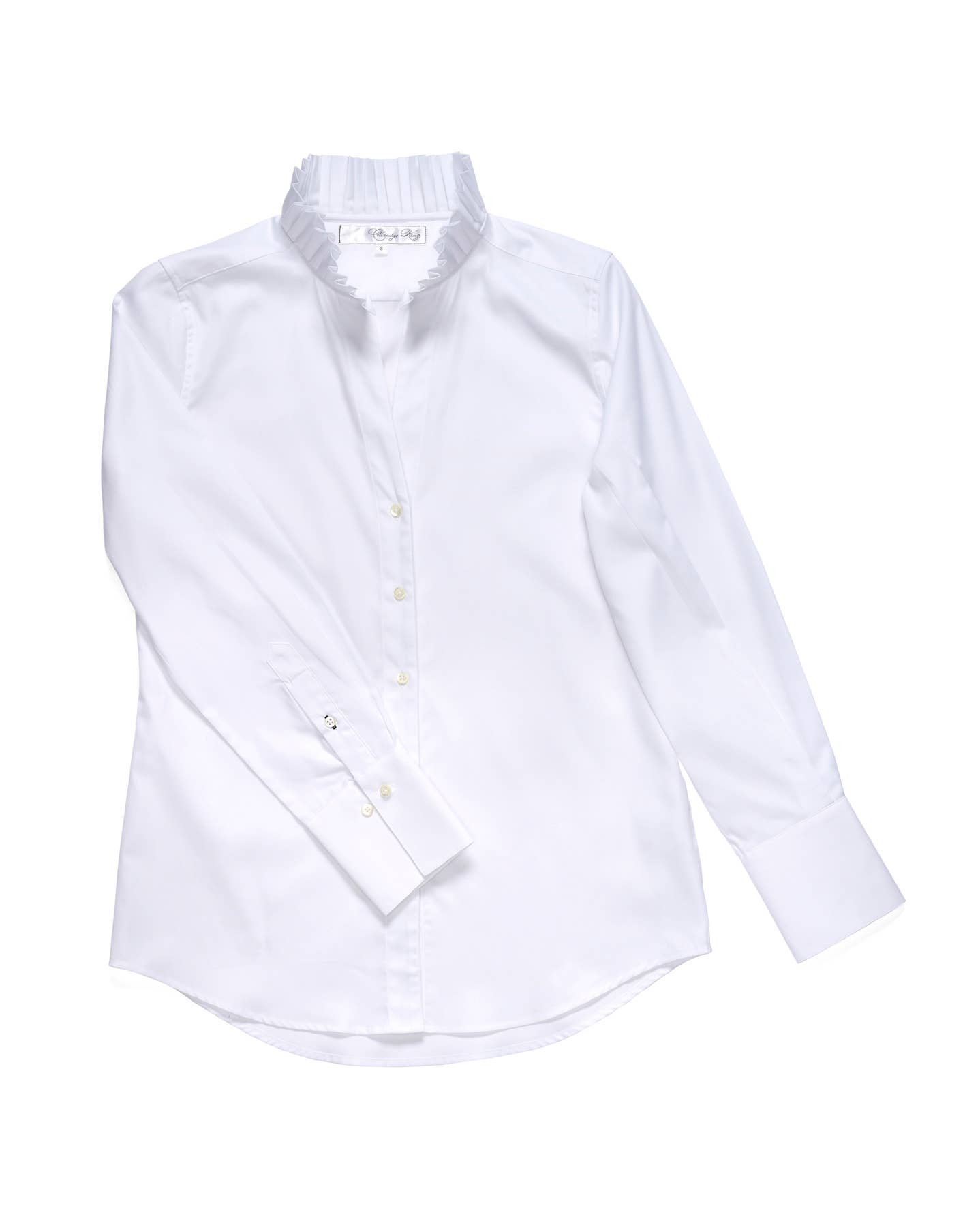 Claridge + King - The Pleated League in Crisp White (Easy-Care): L