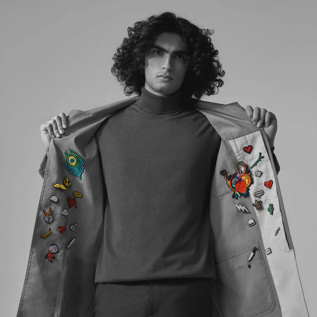 Macon & Lesquoy - Brooch - Peacock Feather
