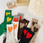 Yaya's Luxe Wholesale - Women's Comfy Heart Socks: Green