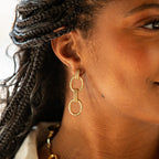 Capucine De Wulf Cleopatra Regal Double Link Earrings - Gold