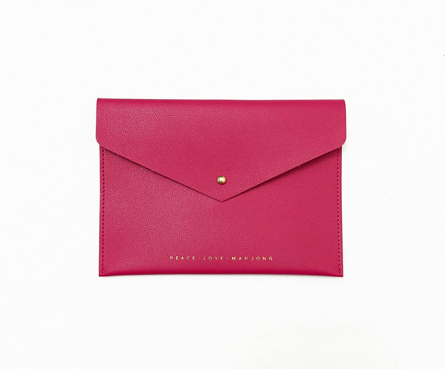 Peace Love Mahjong - Card Clutch: Large | Hunter Green