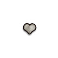 Macon & Lesquoy - Hand embroidered brooch - Silver Heart