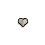 Macon & Lesquoy - Hand embroidered brooch - Silver Heart