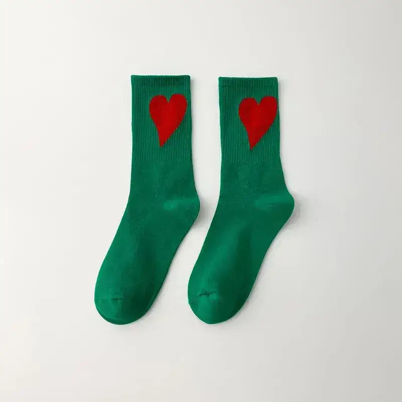 Yaya's Luxe Wholesale - Women's Socks with Hearts: Blue