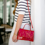 Uashmama Bon-Bon Crossbody Bag Large - Glossy Rosso