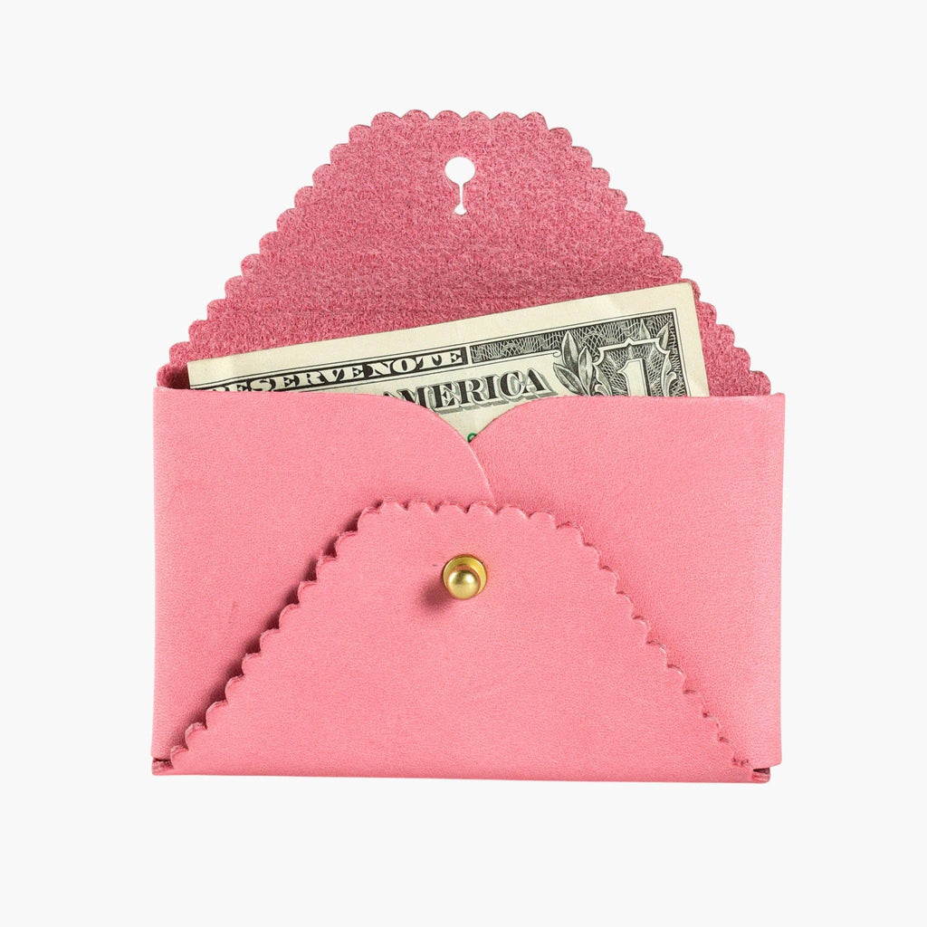 IMMODEST COTTON - Scallop Wallet | Carnation + Orange