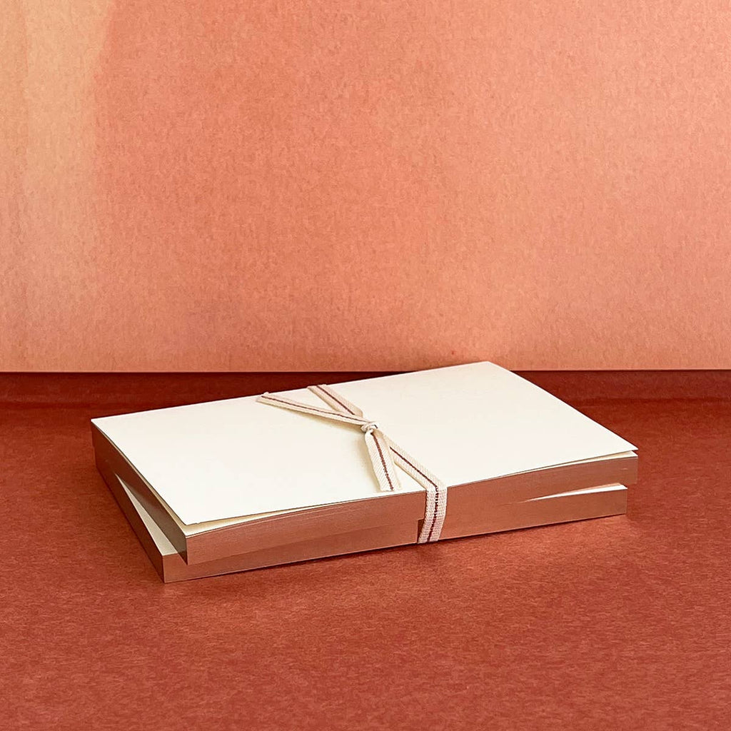 Wms&Co. Ivory Jotter Notebooks with Rose Gold Edging (Set of Two)