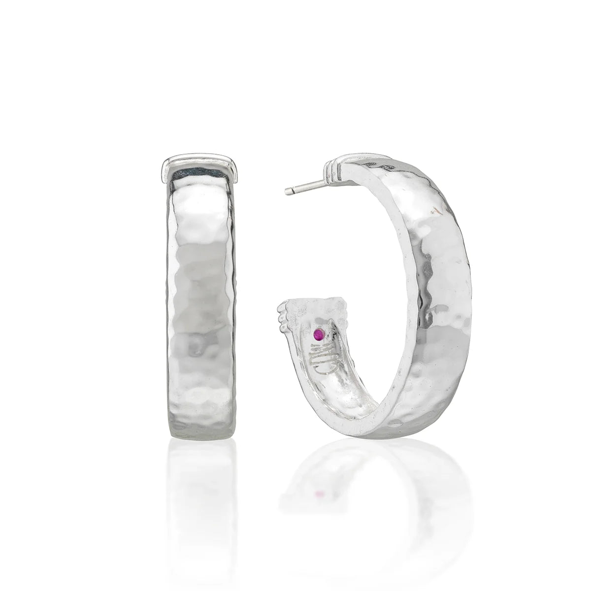 Capucine De Wulf Cleopatra Classic Medium Hoop Earrings - Silver *
