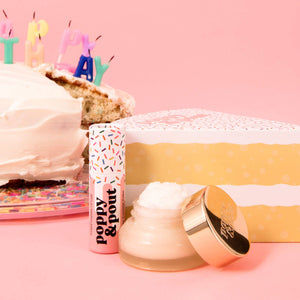 Poppy & Pout - Lip Care Duo | Birthday Confetti Cake