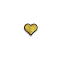 Macon & Lesquoy - Hand embroidered brooch - Golden Heart