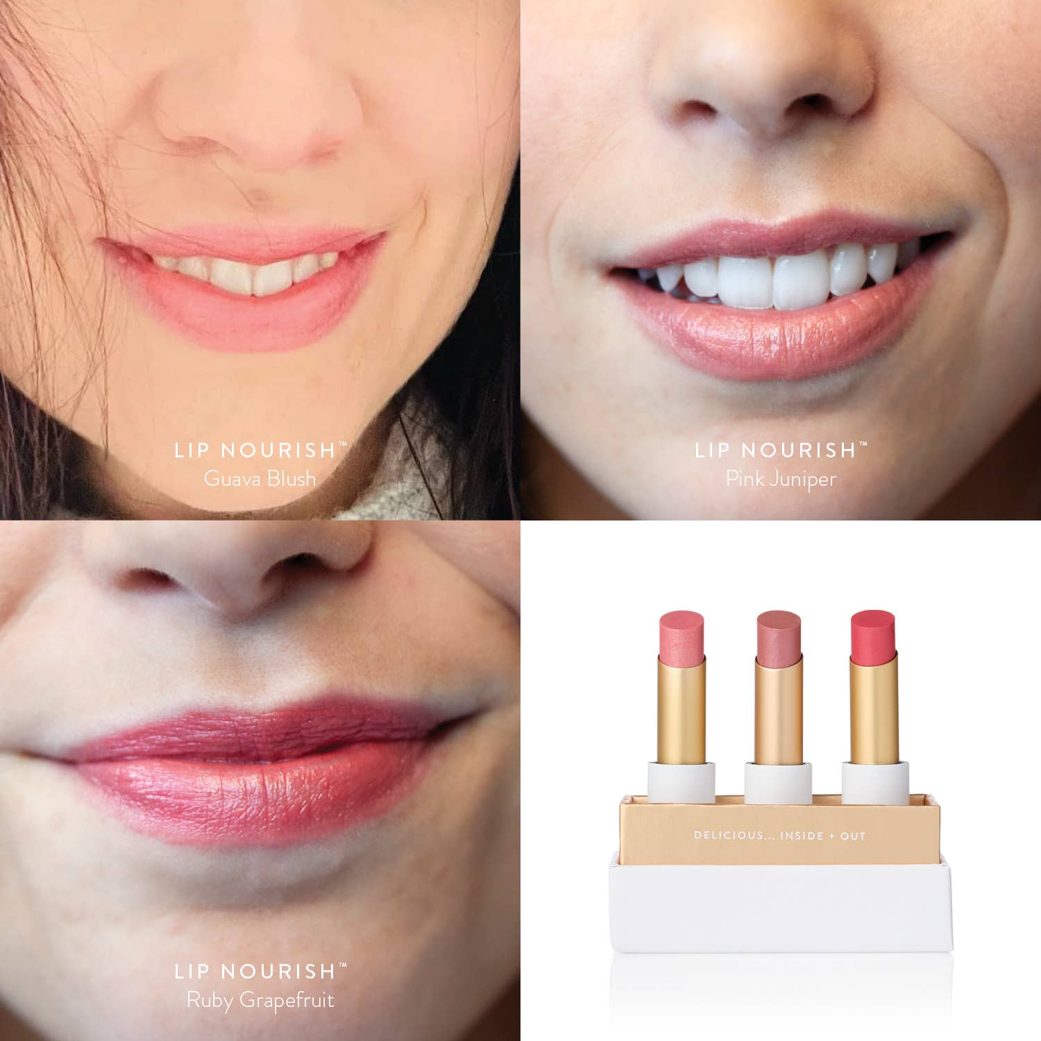 LÜK BEAUTIFOOD - Lip Trio | Buttery Pinks