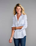 Claridge + King - The 4.0 Shirt in Lovely Blue Stripe: XL