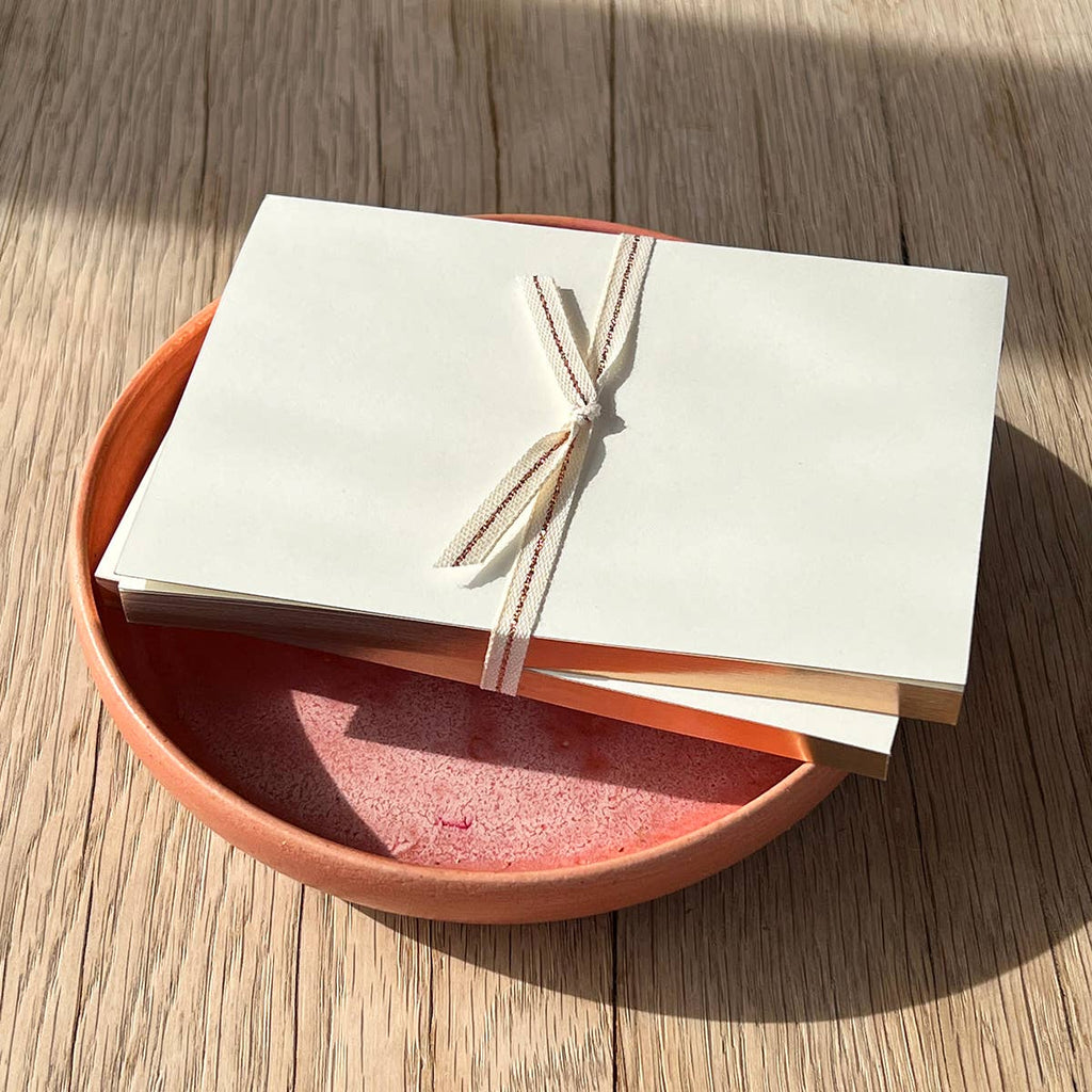 Wms&Co. Ivory Jotter Notebooks with Rose Gold Edging (Set of Two)
