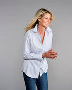 Claridge + King - The 4.0 Shirt in Lovely Blue Stripe: XL