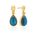 Capucine De Wulf Monique Gem Post Earrings - Blue Labradorite