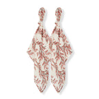 Milkbarn Organic Cotton Two-Piece Burp Cloth Set | Winterberry