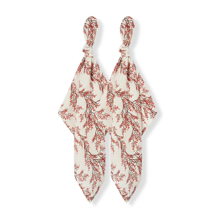 Milkbarn Organic Cotton Two-Piece Burp Cloth Set | Winterberry