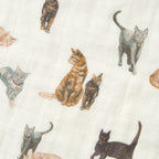 Milkbarn Organic Cotton Two-Piece Burp Cloth Set | Cat