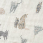 Milkbarn Organic Cotton Two-Piece Burp Cloth Set | Cat