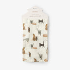 Milkbarn Organic Cotton Two-Piece Burp Cloth Set | Cat