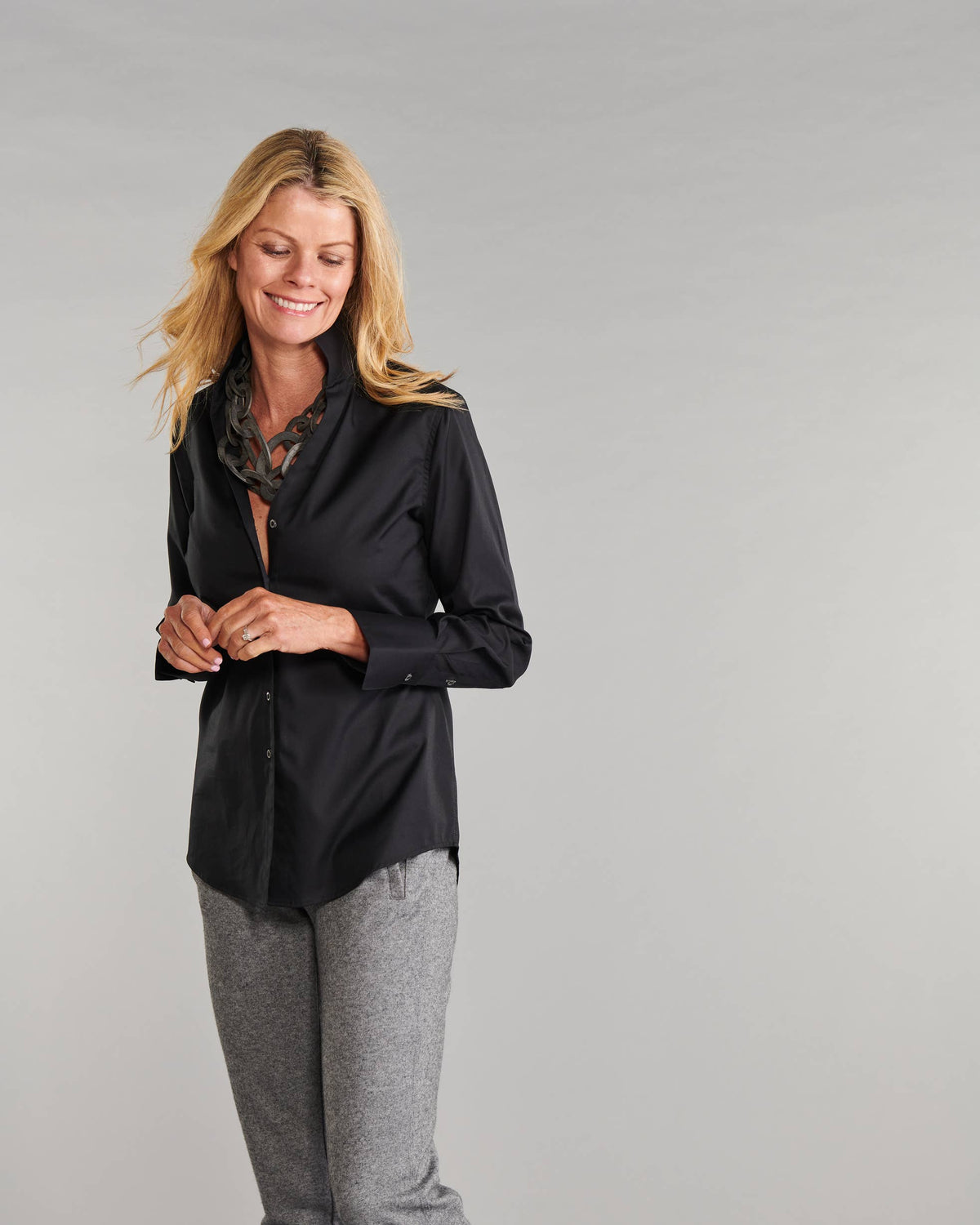 Claridge + King - The League Shirt in Pitch Black