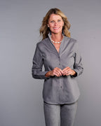 Claridge + King - The League Shirt in Gray Pinstripe