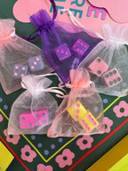Peace Love Mahjong - Dice/Set of Two: Yellow + Pink