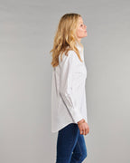 Claridge + King - The Mod in Crisp White Pinpoint: White easy-care pinpoint / XS