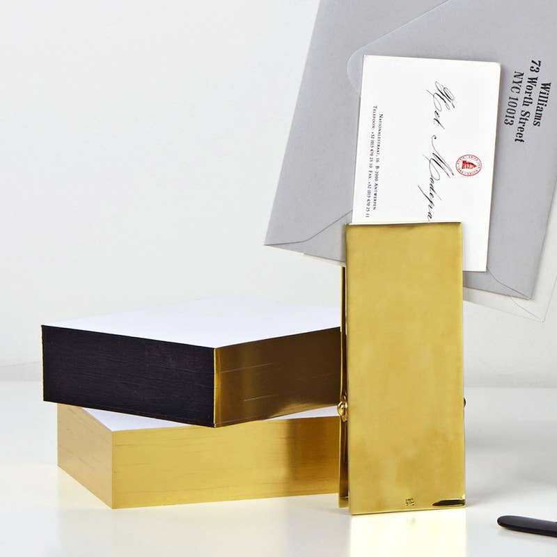 Wms&Co. - Classic Edged Pads: Metallic Gold, 3 sizes: Medium Long