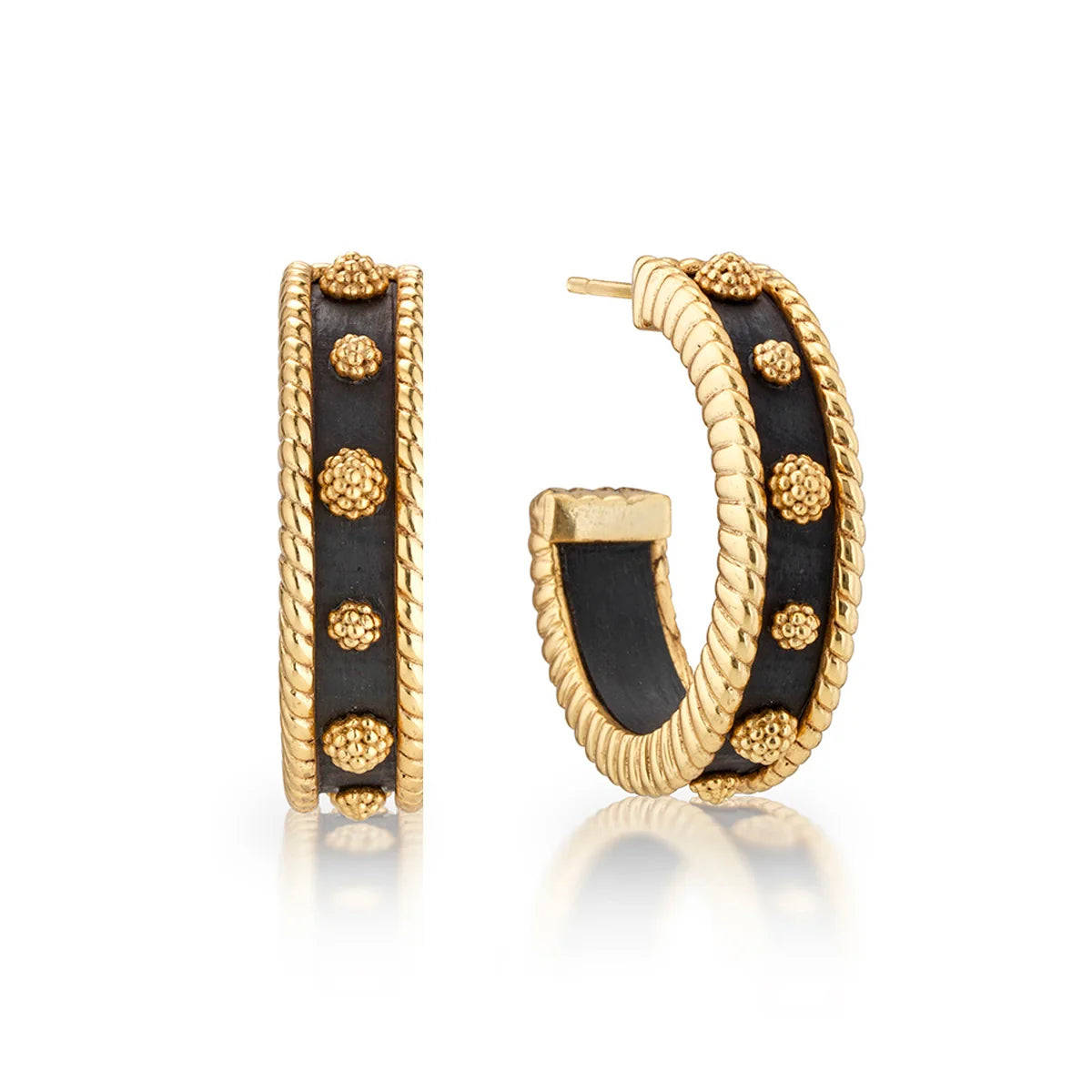 Capucine De Wulf Berry Medium Hoop Earrings - Ebony *