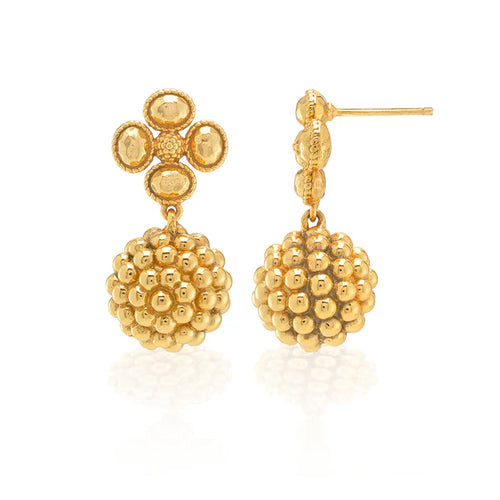 Capucine De Wulf Berry Clover Drop Earrings - Gold