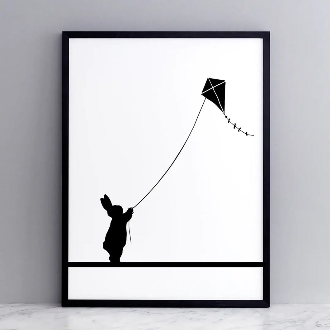 HAM - Kite Flying Rabbit Print