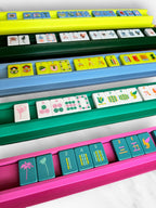 Peace Love Mahjong - Mahjong Racks + Pushers (Set of 4) | Aqua