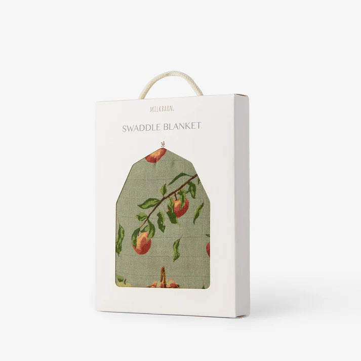 Milkbarn Organic Cotton Swaddle | Apple Orchard