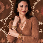 Capucine De Wulf Berry Small Hinged Bangle - Teak