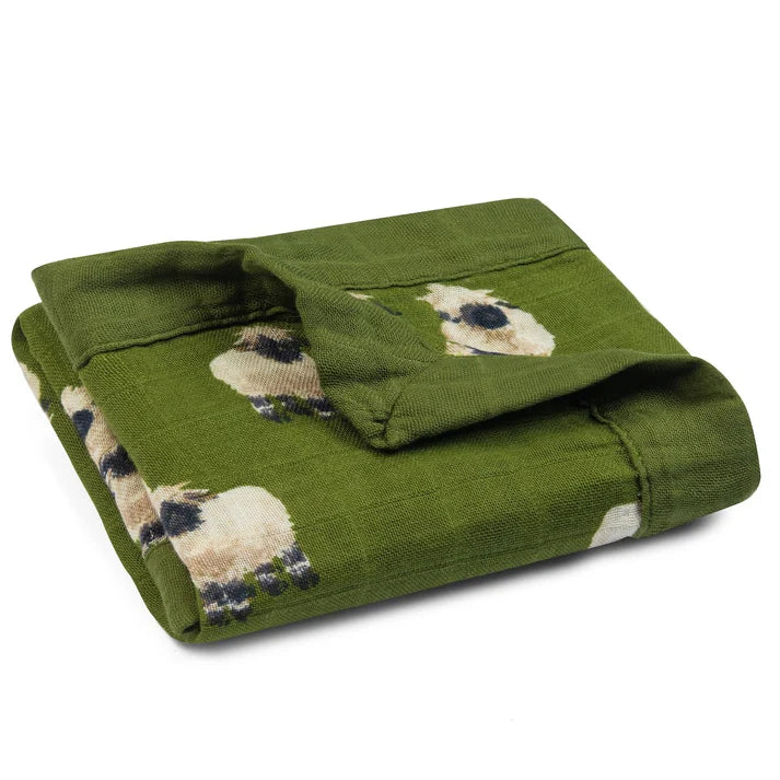 Milkbarn Muslin Mini Lovey Security Blanket | Valais Sheep