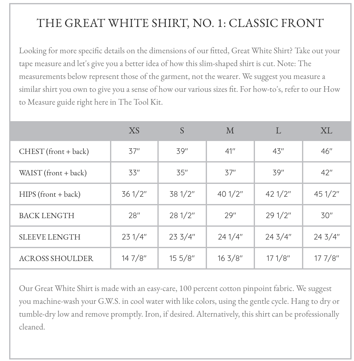 Claridge + King - The Great White Shirt, No. 1 (Pinpoint): XS