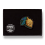 Macon & Lesquoy - Hand embroidered brooch - Lemon