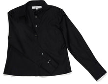 Load image into Gallery viewer, Claridge + King - The Crop in Pitch-Black: XS
