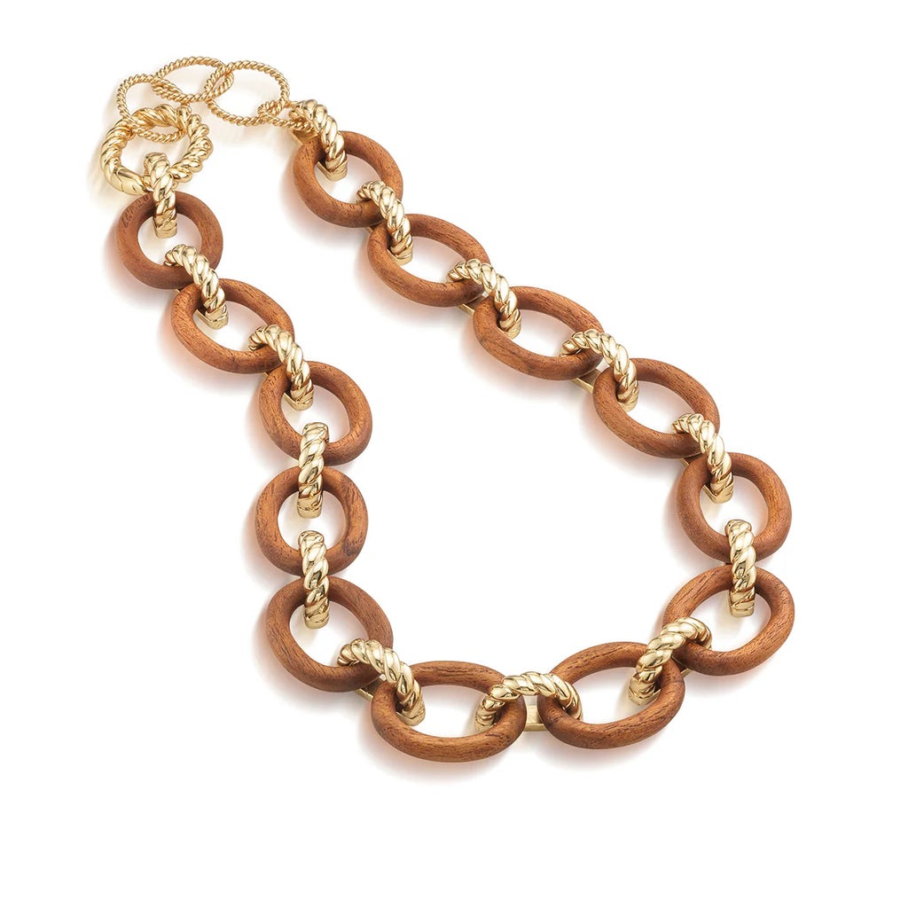 Capucine De Wulf Earth Goddess Link Necklace 17" - Teak