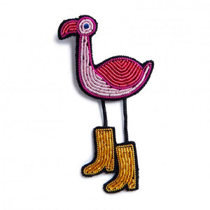 Macon & Lesquoy - Brooch - Guardian Flamingo