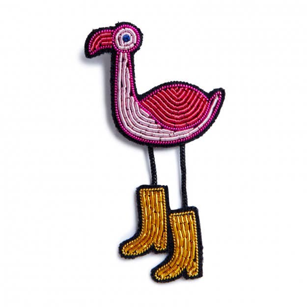 Macon & Lesquoy - Brooch - Guardian Flamingo