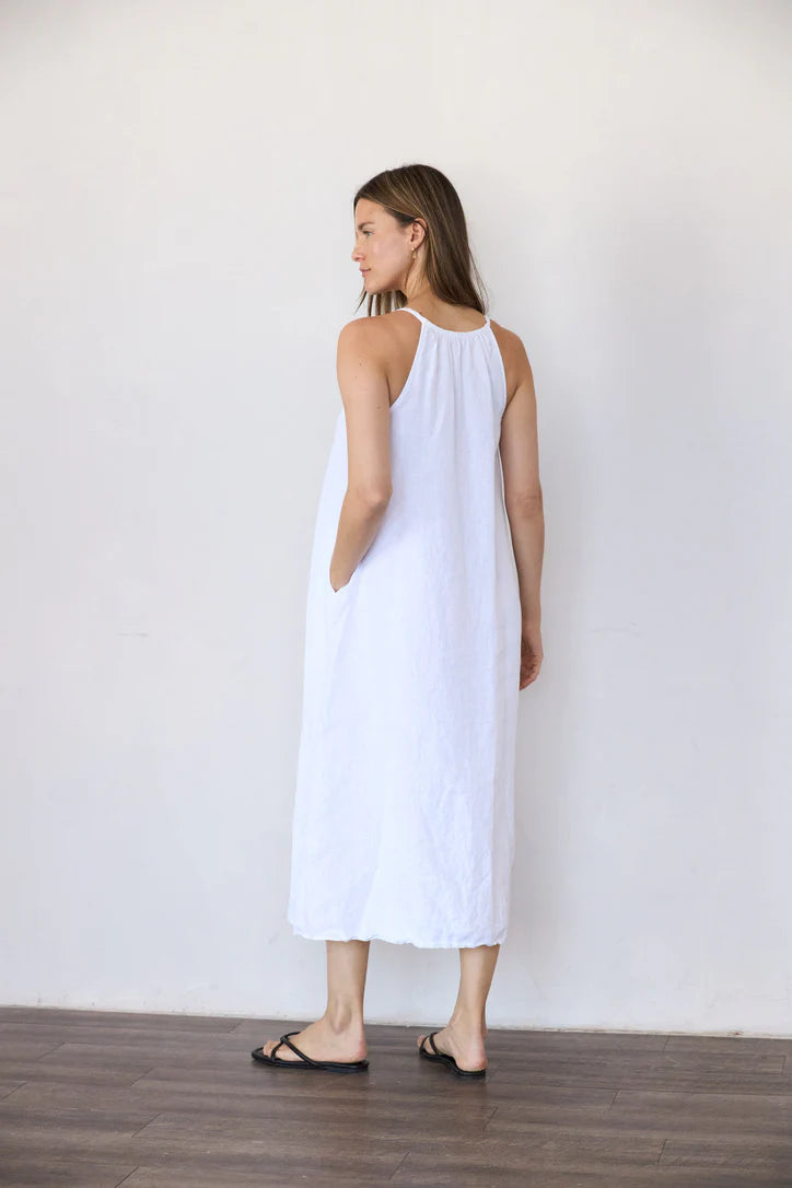 It Is Well L.A. Linen Tank Dress - Salt