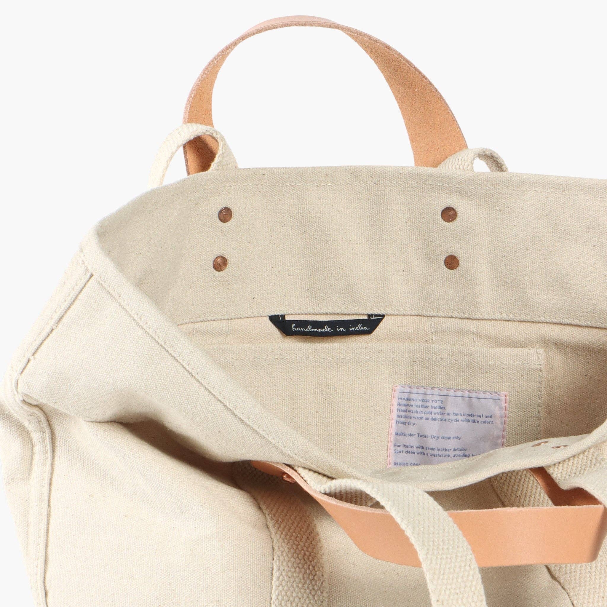 IMMODEST COTTON - Small East West Tote | Natural