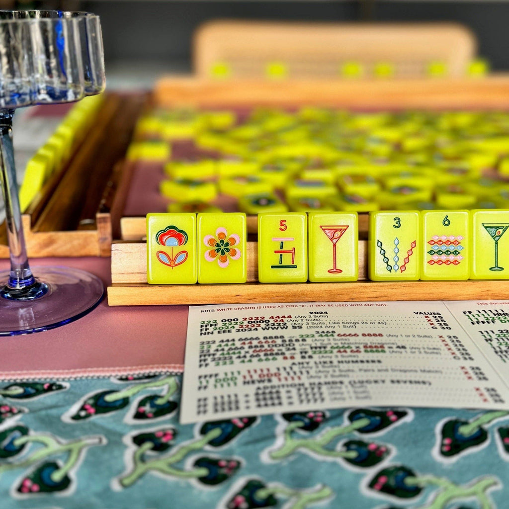 Peace Love Mahjong - Mod Tiles  | Chartreuse