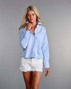 Claridge + King - The Crop in Light Blue Oxford: L