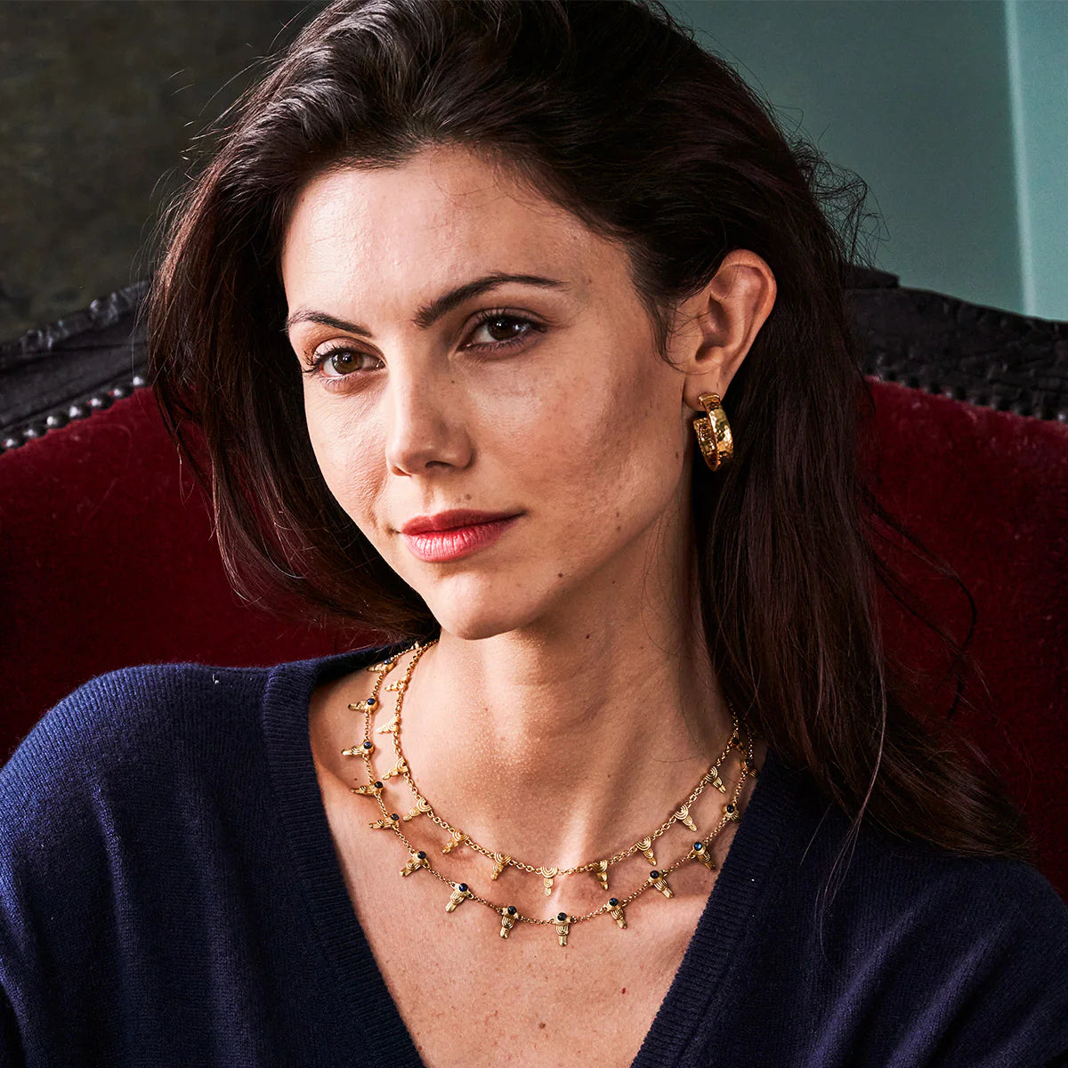 Capucine De Wulf Cleopatra Ra Necklace, 16" - Gold