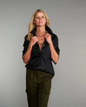 Load image into Gallery viewer, Claridge + King - The Mod in Pitch-Black Poplin: Black / XS
