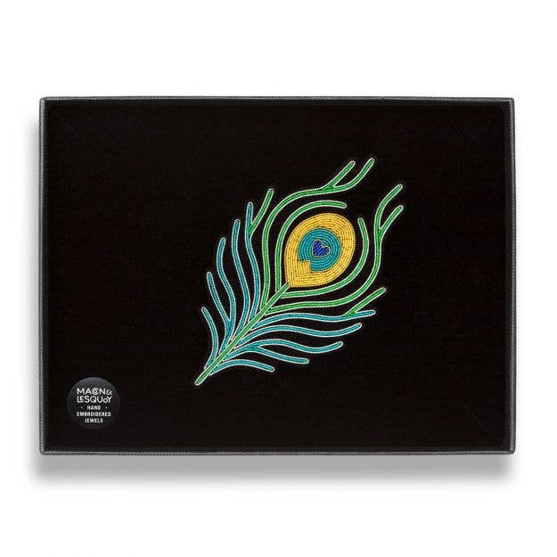 Macon & Lesquoy - Brooch - Peacock Feather